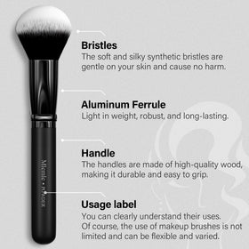Mlemle close-up of bristle texture showing soft synthetic fibers for gentle blending
