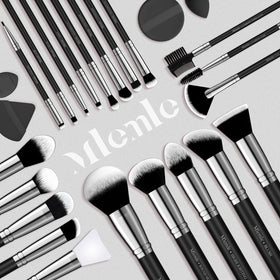 Mlemle lifestyle vanity with brushes displayed for organized daily makeup efficiency