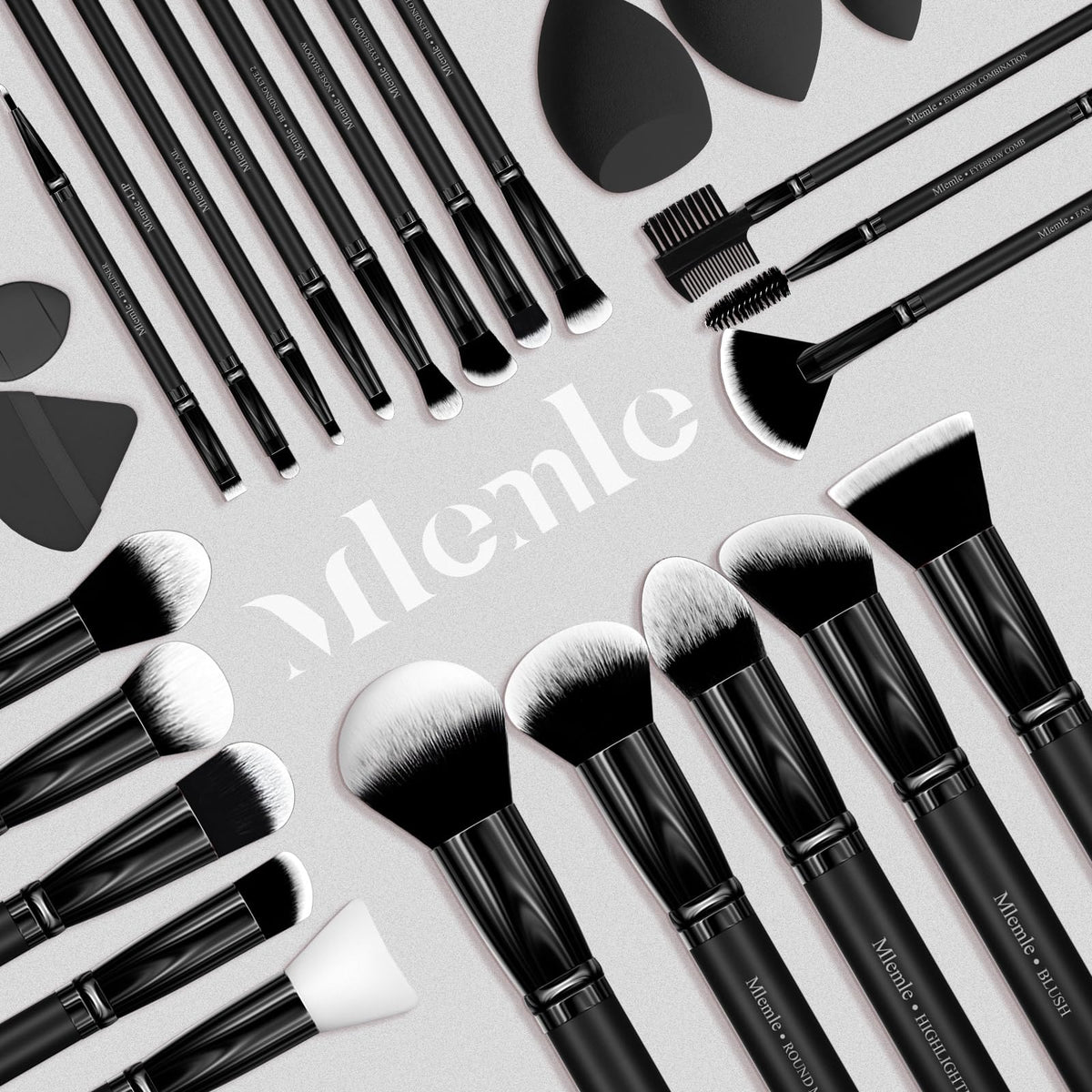 Mlemle brush set held in hand for size comparison and portable kit benefit