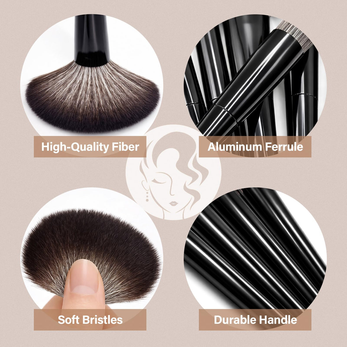 Mlemle latex-free sponge and two powder puffs displayed to reduce product waste