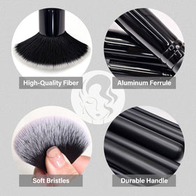 Mlemle sponges and powder puffs displayed for non-absorbent flawless finish benefit