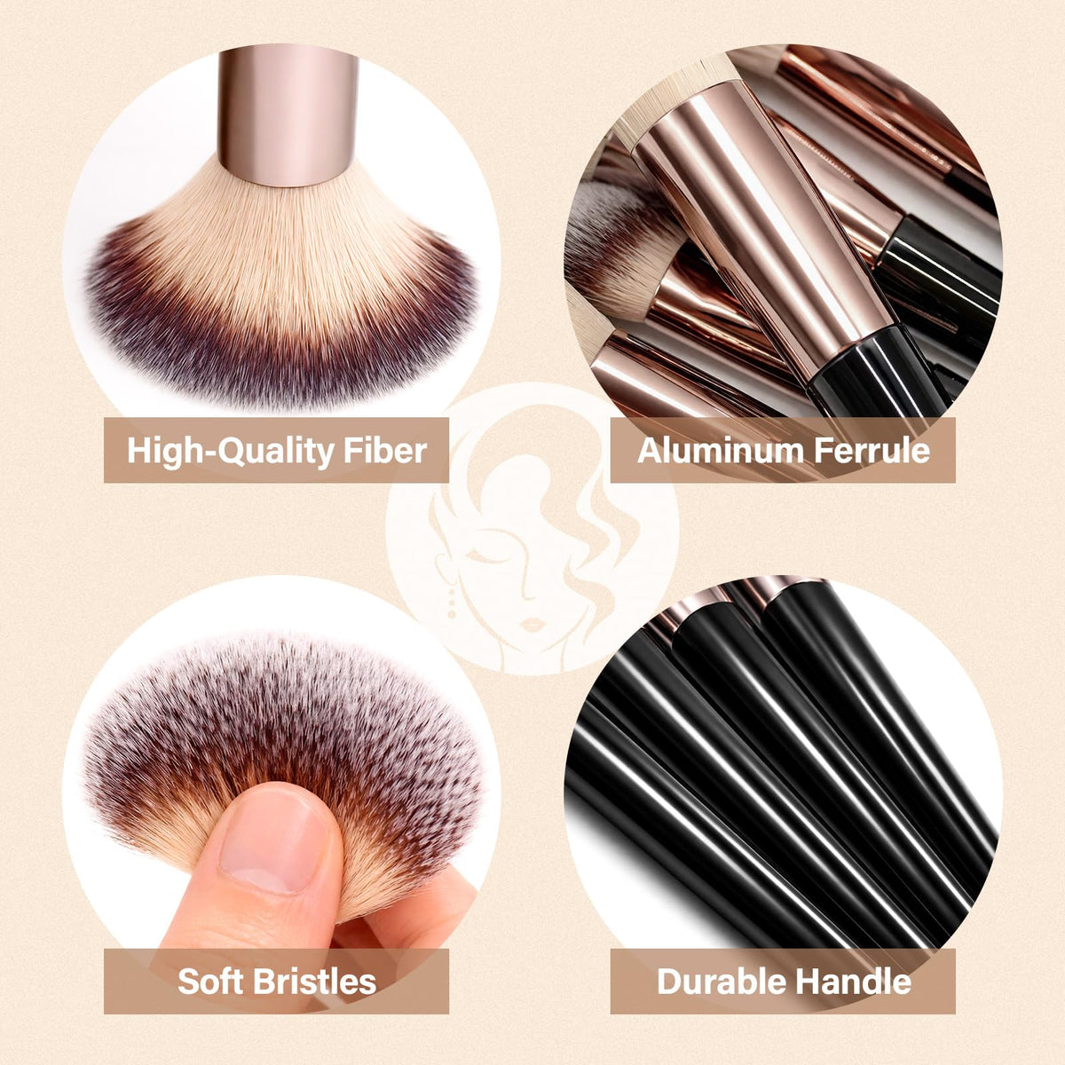 Mlemle latex-free sponges and powder puffs for even finishing