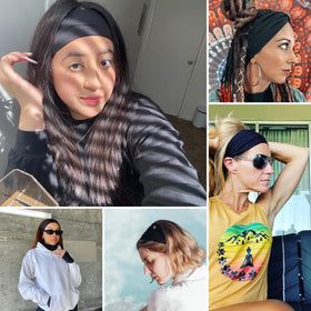 MLMOMVME folded headband illustrating styling versatility and neat look