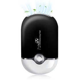 mlogiroa front view of black handheld lash fan showing compact design and professional finish, improves drying speed