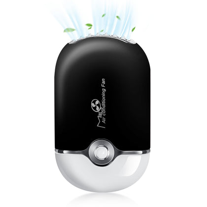 mlogiroa front view of black handheld lash fan showing compact design and professional finish, improves drying speed