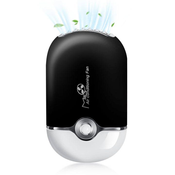 mlogiroa front view of black handheld lash fan showing compact design and professional finish, improves drying speed