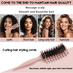 MMBVSZ Candybrush with styling cream to demonstrate even product distribution through curls