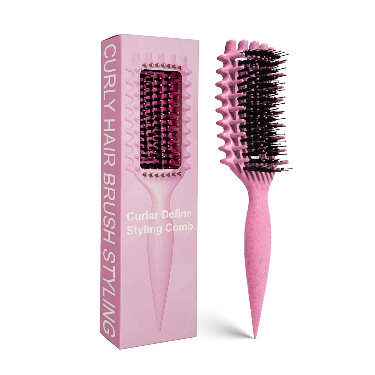 MMBVSZ Candybrush front view showing ergonomic handle and pink finish for comfortable styling