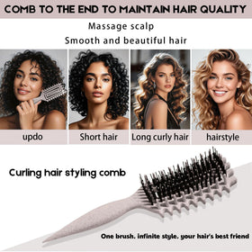 MMBVSZ Candybrush being used on wet curls to speed drying and define