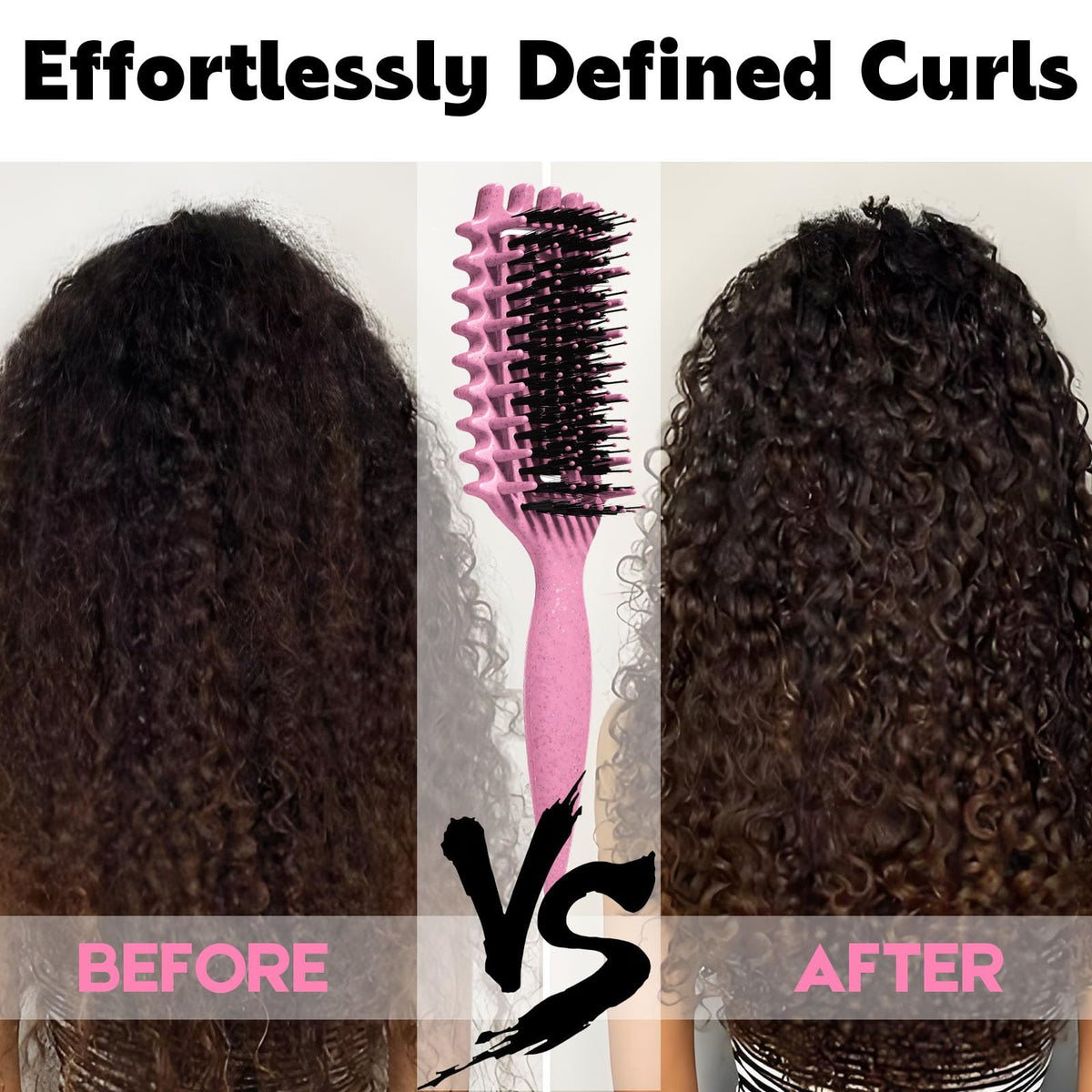 MMBVSZ Candybrush used on wet hair demonstrating safe detangling and product distribution
