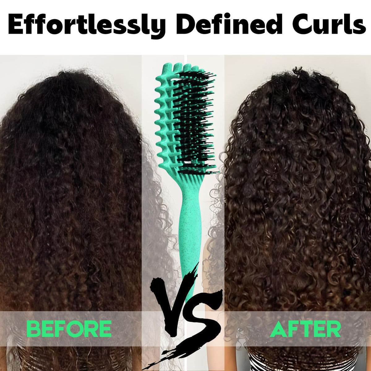 MMBVSZ Candybrush being used on wet hair showing smooth product distribution