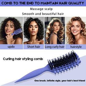 MMBVSZ Candybrush being used on wet hair to detangle and shape curls