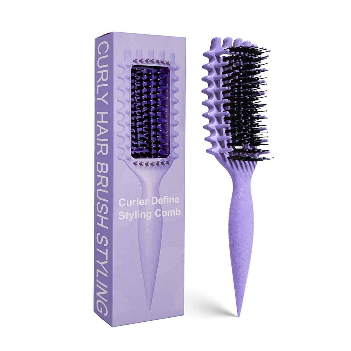 MMBVSZ Candybrush front view showing compact purple design and comfortable handle