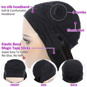 mmiQus inside cap with combs and Velcro showing stable hold benefit