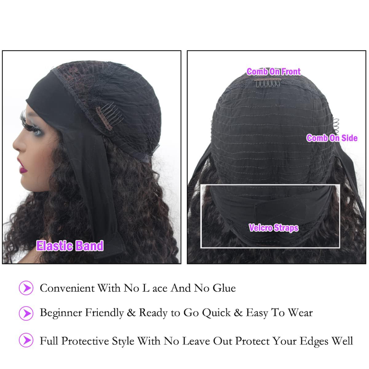 mmiQus close-up of hair texture showing soft Remy strands benefit