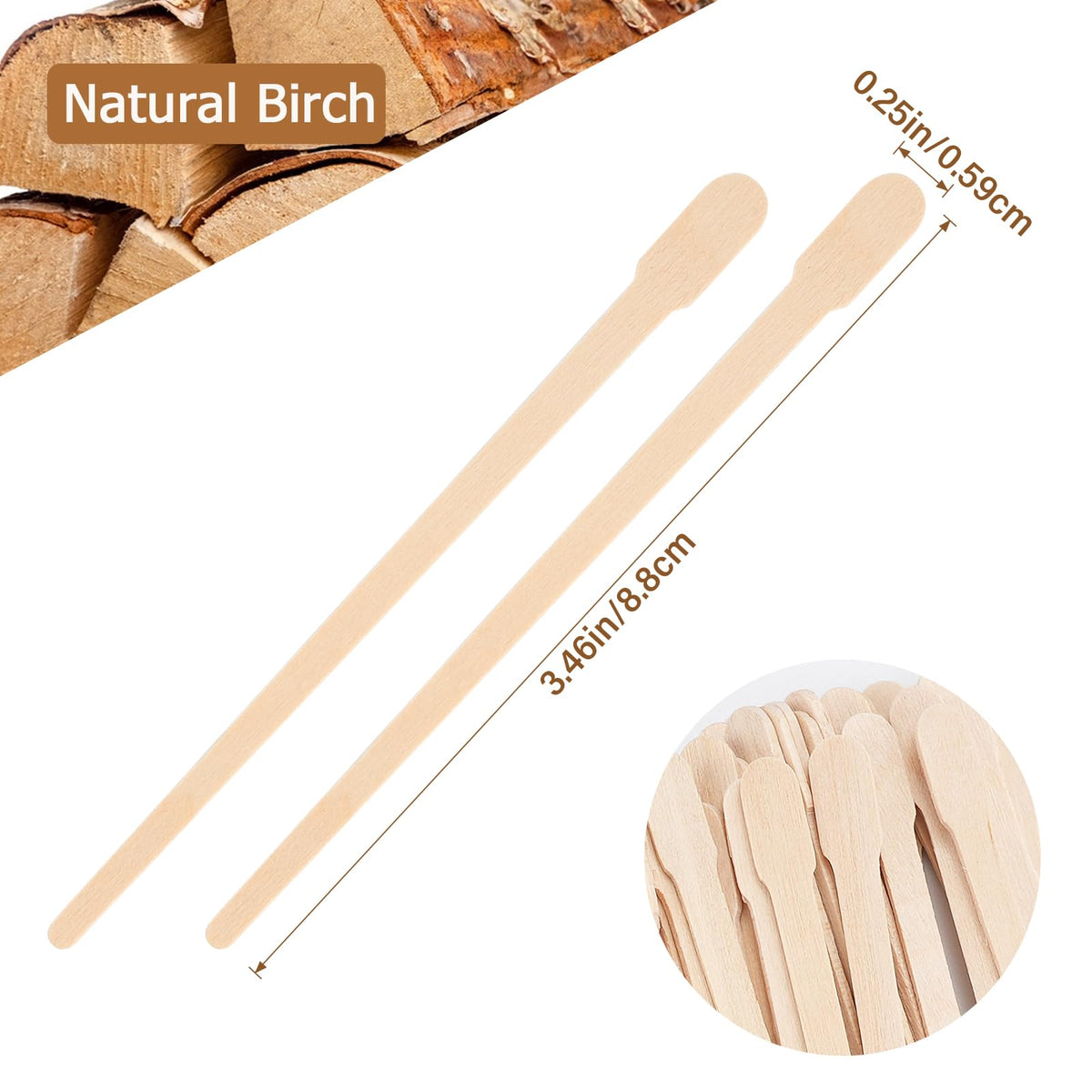 MMonDod close-up of birch grain and smooth finish for gentle use