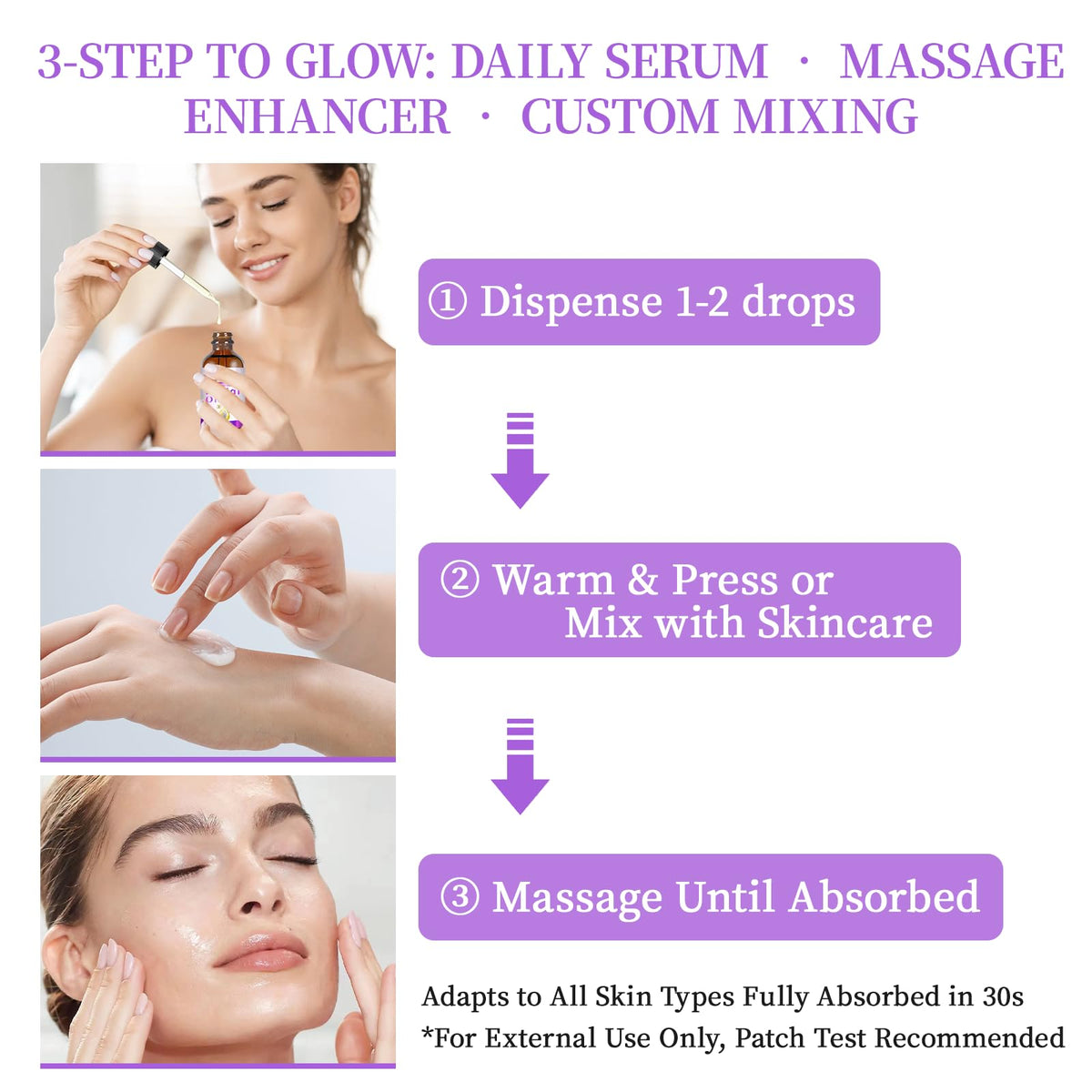 MMPANG facial massage application demonstrating nourishment and relaxation