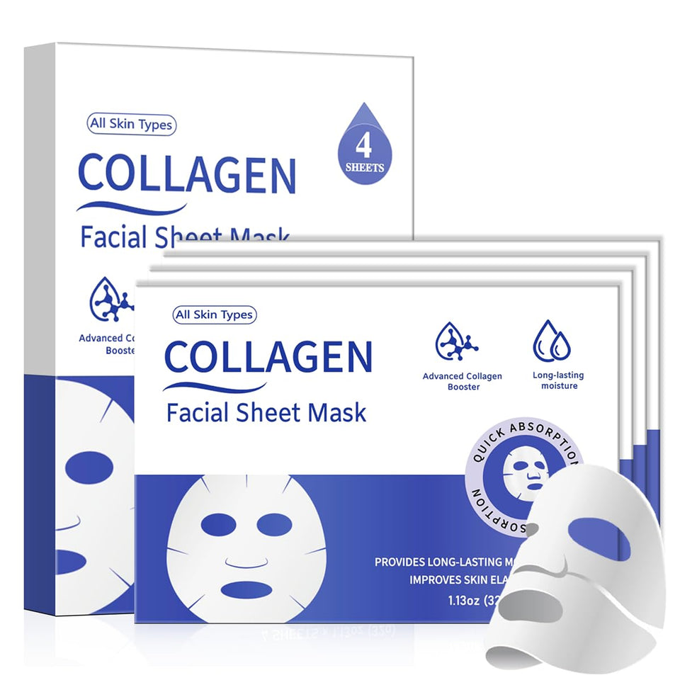 MMV front packaging of collagen mask showing product benefits and pack
