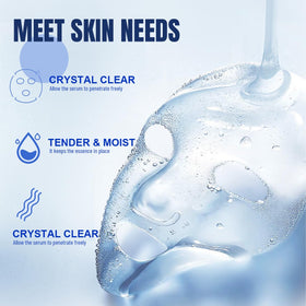MMV woman applying mask showing comfortable, mess-free overnight use