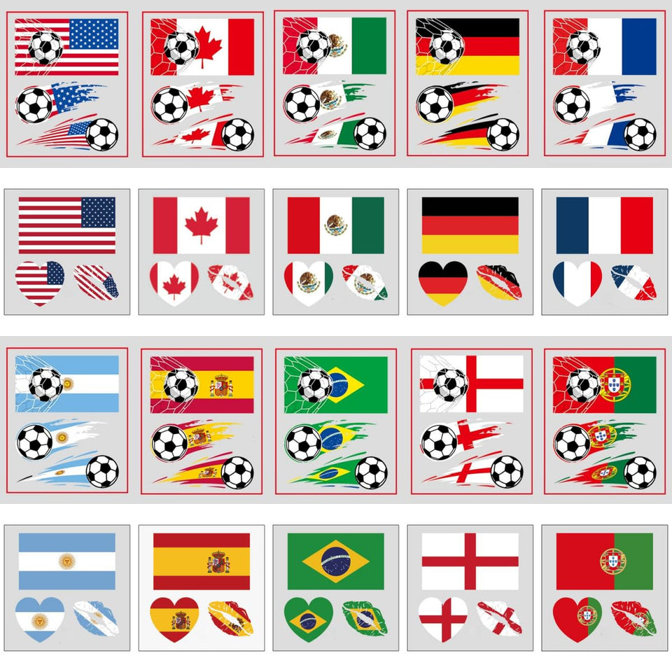 MMXIYU front packaging showing 60-piece World Cup tattoos, perfect for fan gear