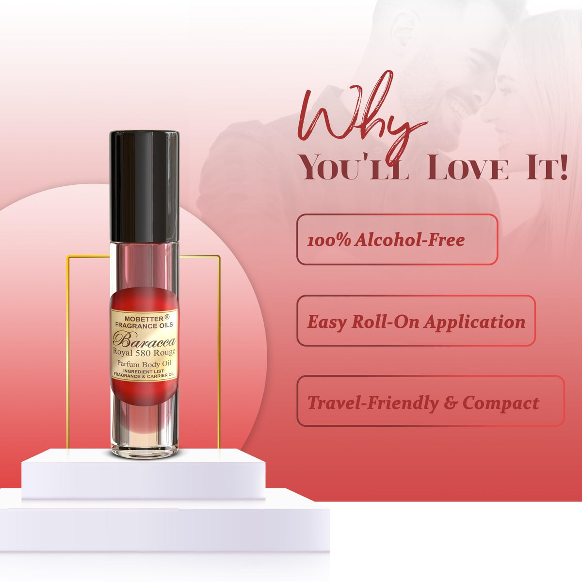 MOBETTER FRAGRANCE OILS oil drop on skin showing rich texture and slow release