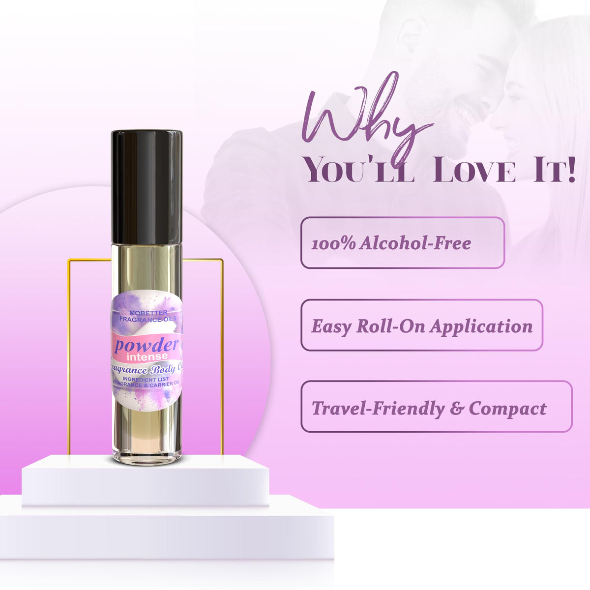 MOBETTER FRAGRANCE OILS oil applied on skin showing smooth texture and lasting scent
