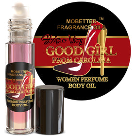 MOBETTER FRAGRANCE OILS front packaging showing compact roll-on and branding benefit portability
