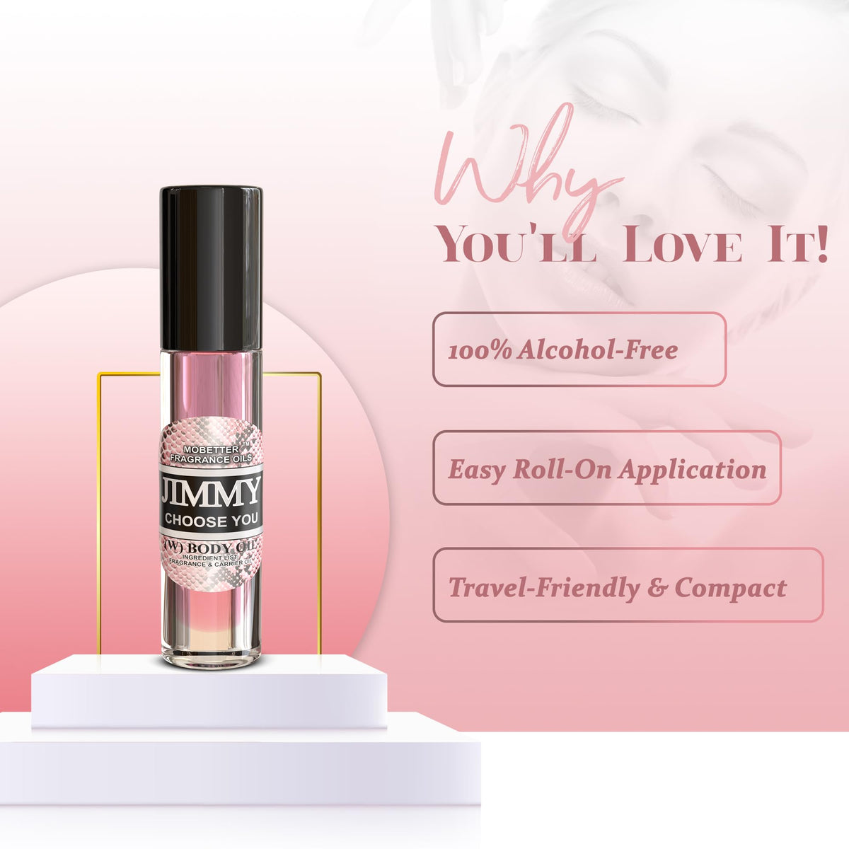 MOBETTER FRAGRANCE OILS golden oil texture highlighting rich alcohol-free formulation