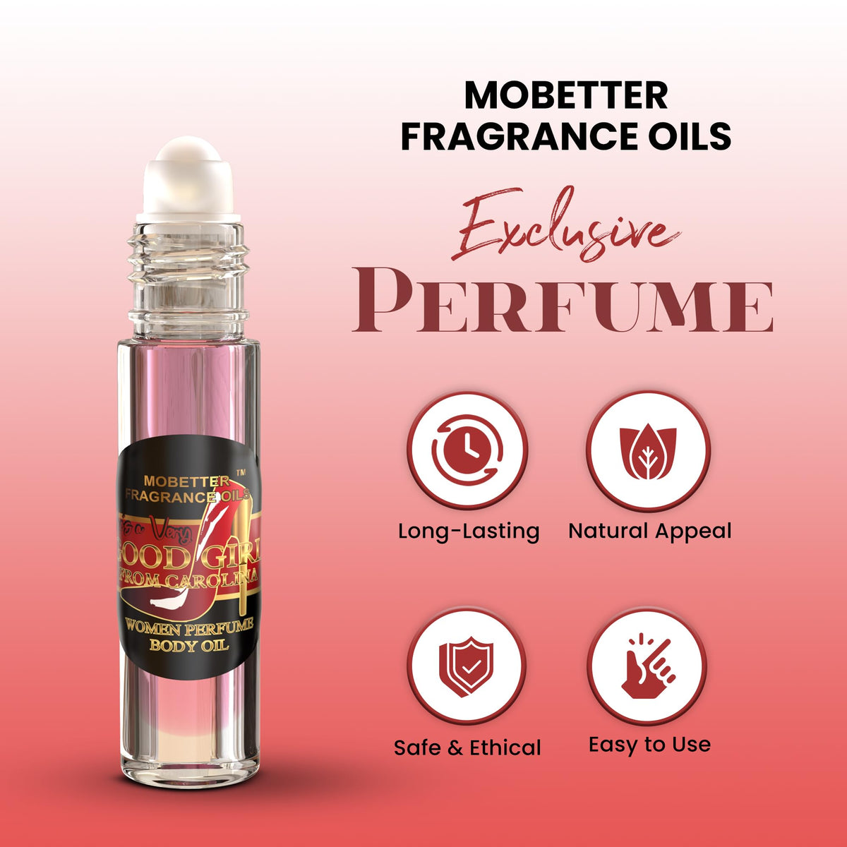 MOBETTER FRAGRANCE OILS label close-up highlighting product name and clear ingredient visibility benefit