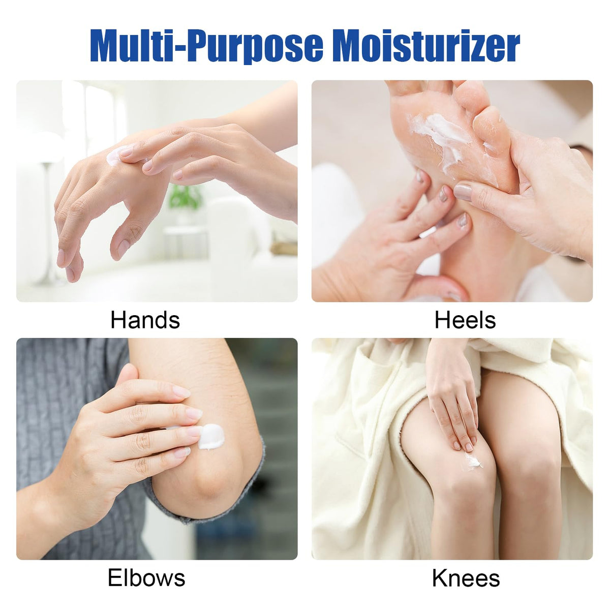 MOC LINK being applied to heel to soften calluses and hydrate skin