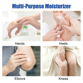 MOC LINK being applied to heel to soften calluses and hydrate skin