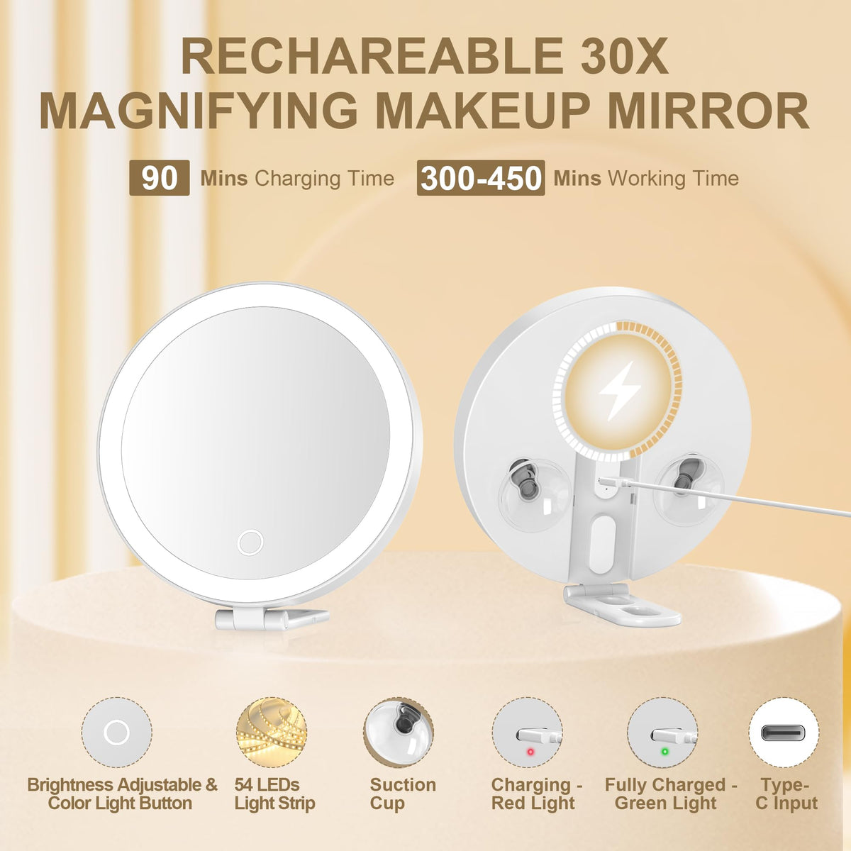 Mocado handheld mirror in use for precise eyebrow shaping