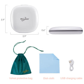 Mocado in use during travel showing precise makeup checks on the go benefit