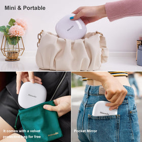 Mocado scale comparison in hand showing pocket-size convenience benefit