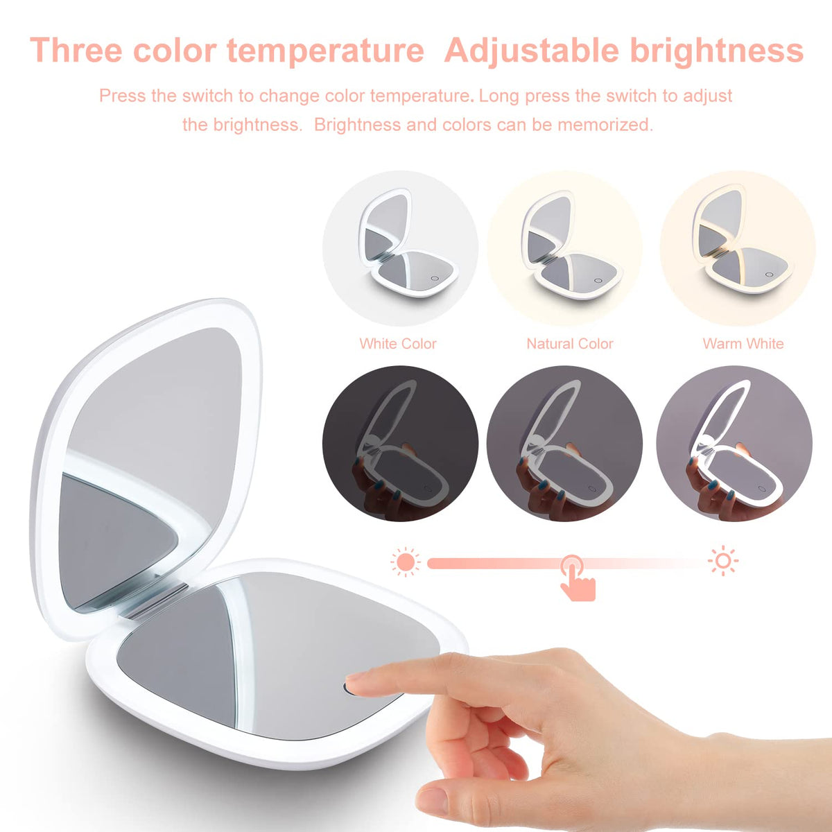 Mocado touch control LEDs displaying color modes and adjustable lighting benefit