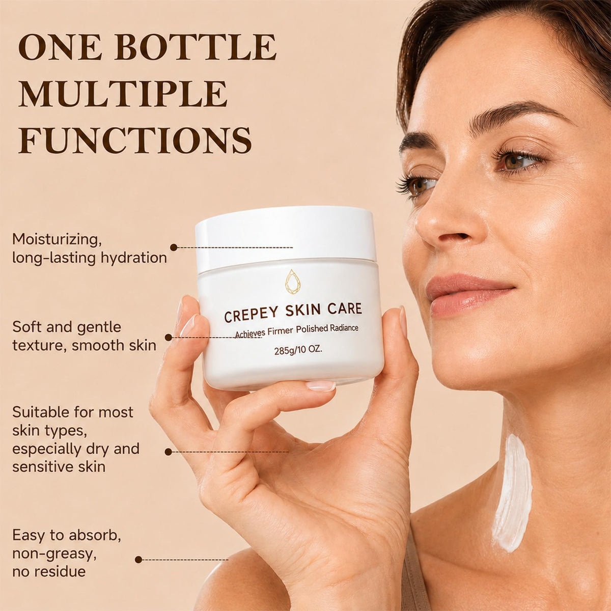 MOCKGVY cream on hand illustrating smooth spreadability and immediate hydration benefit