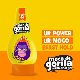 Moco de Gorila styling in use lifestyle shot of model with spiked hair, showing long-lasting control