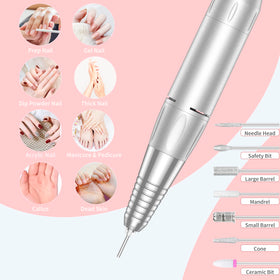 MOCOWIND close-up of aluminum handpiece showing twist-lock detail for secure bit changes