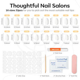 modelones hand applying a press-on nail demonstrating quick salon result