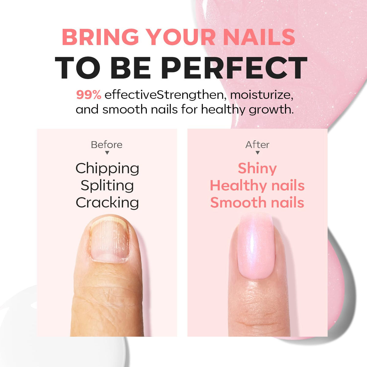 modelones applying polish to fingernails demonstrating easy home use