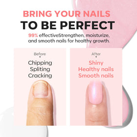 modelones applying polish to fingernails demonstrating easy home use