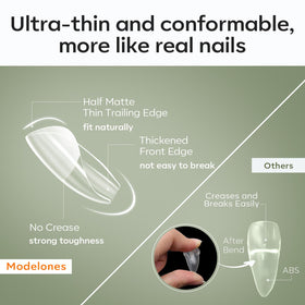 modelones in-salon application demonstrating quick press-on use
