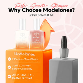 modelones application on fingernail demonstrating even coverage and immediate cosmetic improvement