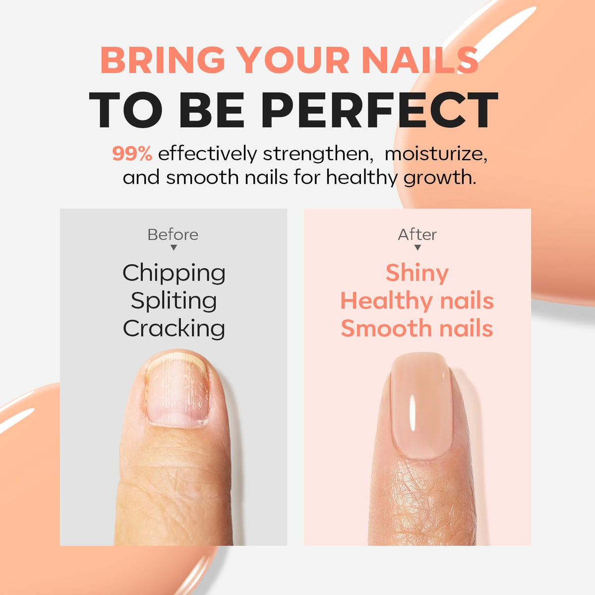 modelones polish applied on fingernail for natural nude coverage and strengthened finish
