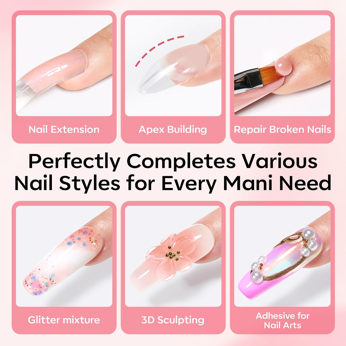 Modelones application step close-up demonstrating precise gel placement