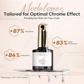 modelones applying top coat over chrome powder for sealed metallic finish benefit