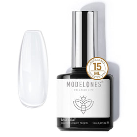 modelones base coat front bottle showing clean packaging and brand benefit