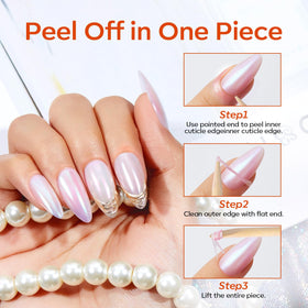 modelones before and after manicure demonstrating reduced cleanup benefit