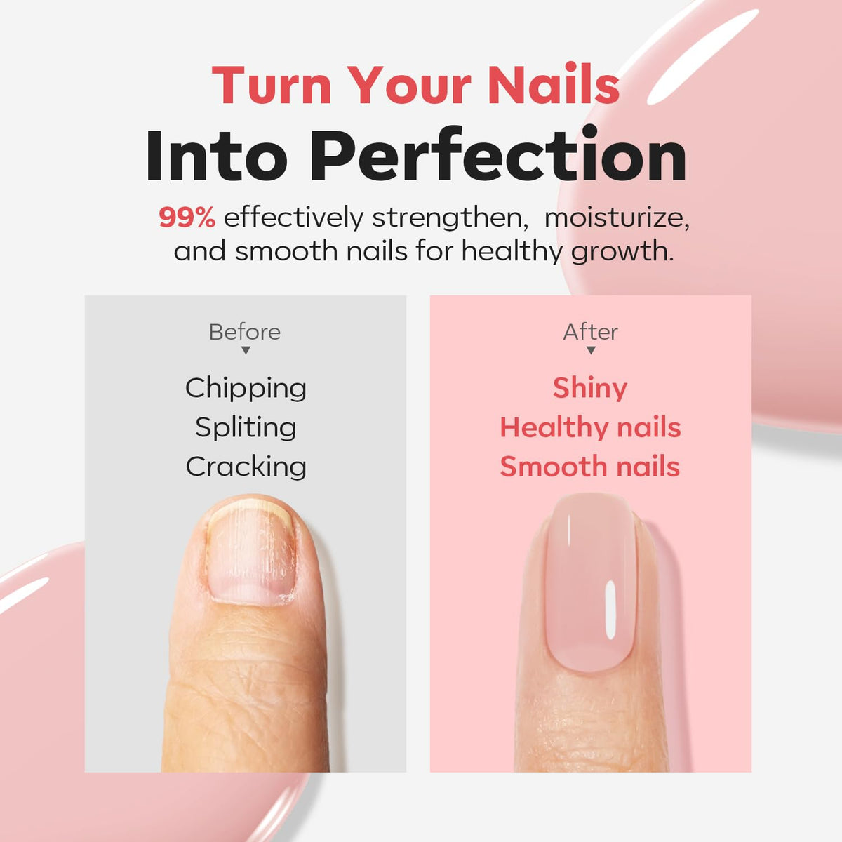 modelones side-by-side before and after nails showing repaired appearance benefit