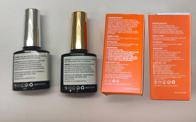 modelones before and after nails showing strengthened, smoother nail benefit
